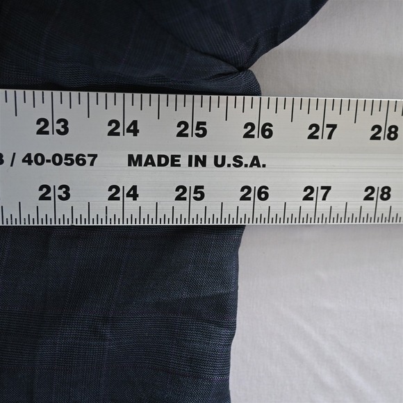 Vitale Barberis Canonico 50R Blue Glenn Check Wool Blazer Suit Jacket Sport Coat - Picture 7 of 16